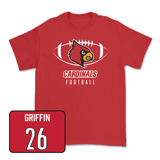 Red Football Gridiron Tee - M.J. Griffin