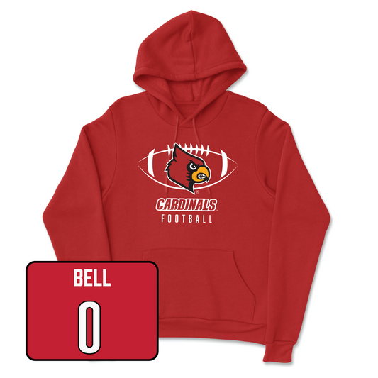 Red Football Gridiron Hoodie Youth Small / Chris Bell | #0