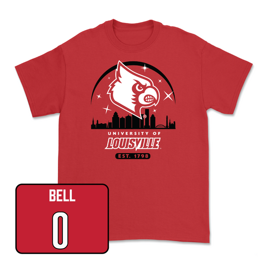 Red Football Skyline Tee Youth Small / Chris Bell | #0