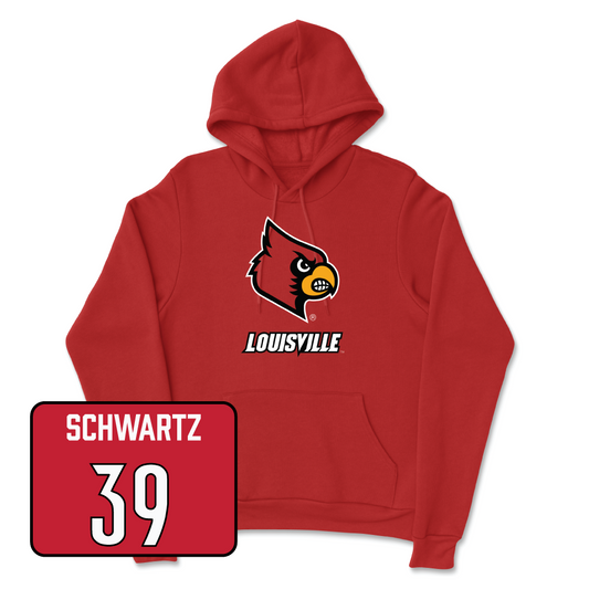 Red Football Louie Hoodie Youth Small / Carter Schwartz | #39
