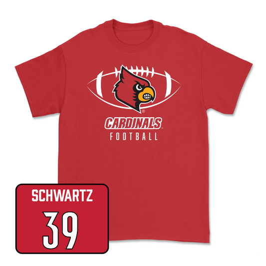 Red Football Gridiron Tee Youth Small / Carter Schwartz | #39