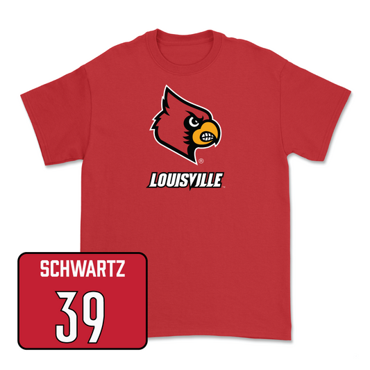 Red Football Louie Tee Youth Small / Carter Schwartz | #39