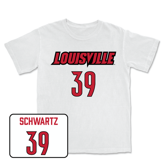 White Football Player Comfort Colors Tee Youth Small / Carter Schwartz | #39