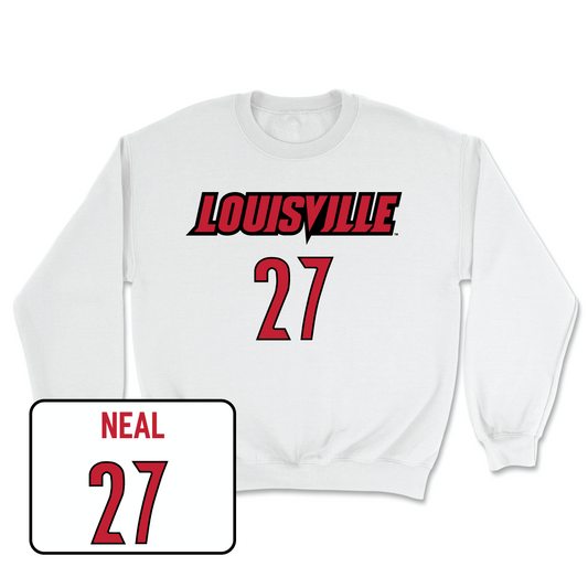 White Football Player Crew Youth Small / Devin Neal | #27