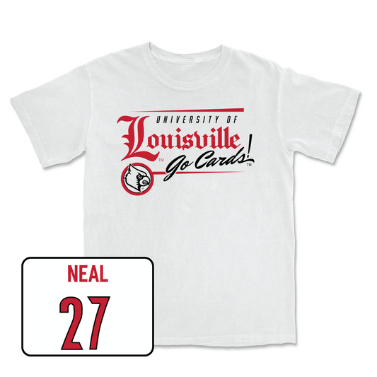 White Football Headline Comfort Colors Tee Youth Small / Devin Neal | #27