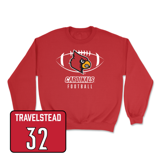 Red Football Gridiron Crew Youth Small / Hayden Travelstead | #32