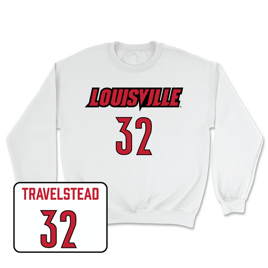 White Football Player Crew Youth Small / Hayden Travelstead | #32