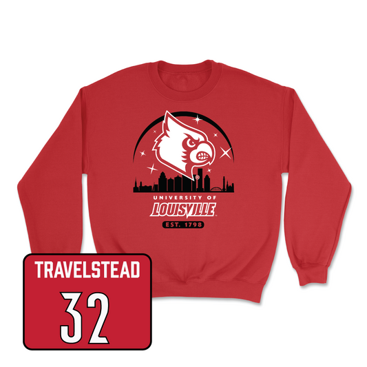 Red Football Skyline Crew Youth Small / Hayden Travelstead | #32