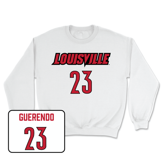 White Football Player Crew Youth Small / Isaac Guerendo | #23