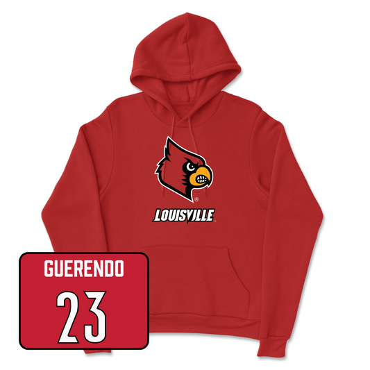 Red Football Louie Hoodie Youth Small / Isaac Guerendo | #23