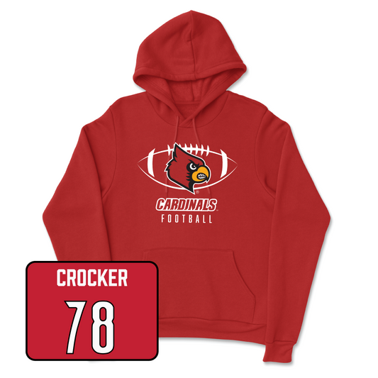 Red Football Gridiron Hoodie Youth Small / Joe Crocker | #78