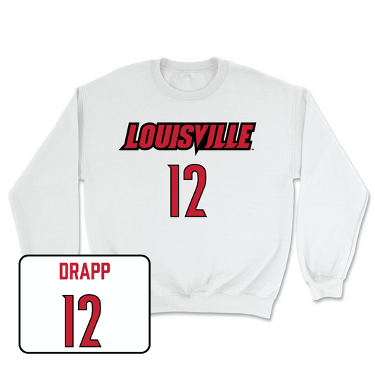 White Women's Volleyball Player Crew Youth Small / Jessica Drapp | #12