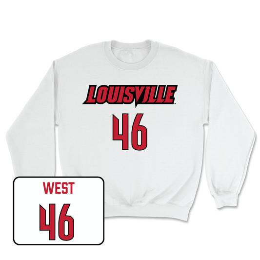 White Baseball Player Crew Youth Small / Justin West | #46