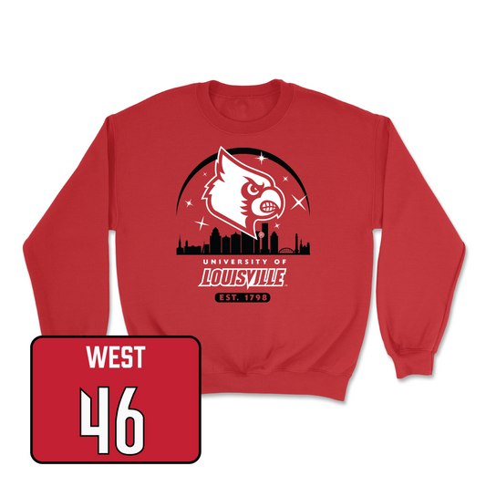 Red Baseball Skyline Crew Youth Small / Justin West | #46