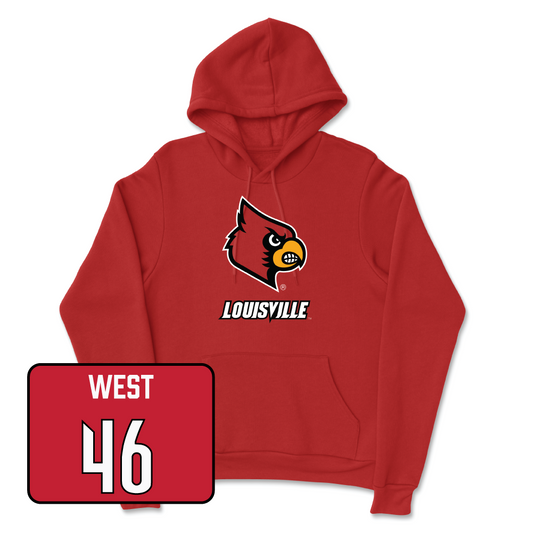 Red Baseball Louie Hoodie Youth Small / Justin West | #46
