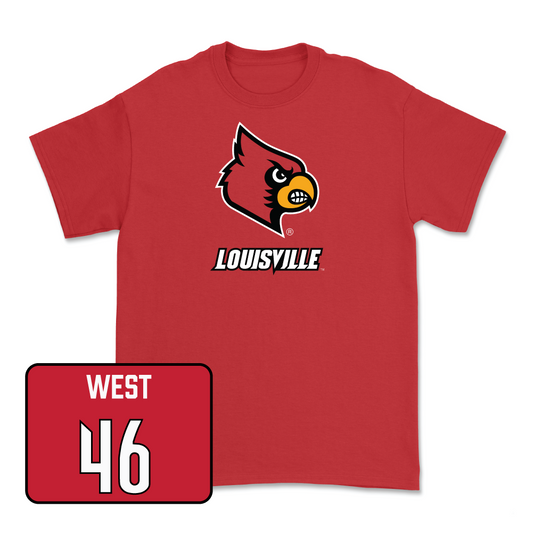 Red Baseball Louie Tee Youth Small / Justin West | #46
