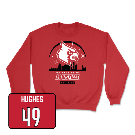 Red Football Skyline Crew Youth Small / Kristopher Hughes | #49