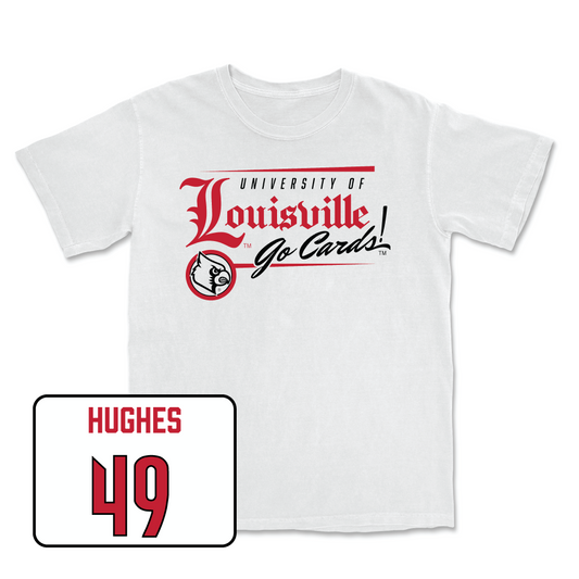 White Football Headline Comfort Colors Tee Youth Small / Kristopher Hughes | #49