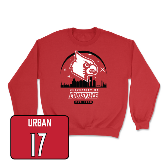 Red Women's Volleyball Skyline Crew Youth Small / Molly Urban | #17