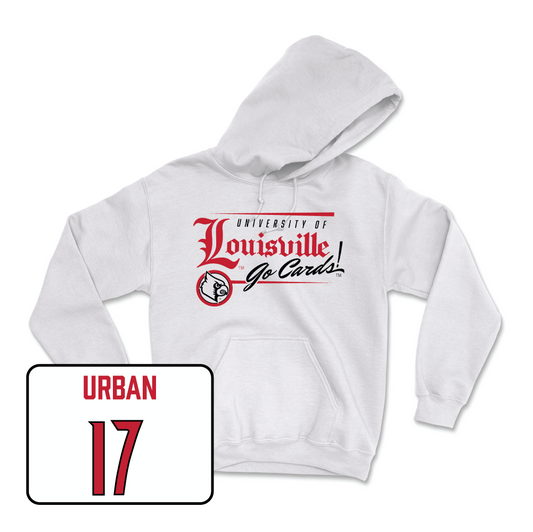 White Women's Volleyball Headline Hoodie Youth Small / Molly Urban | #17