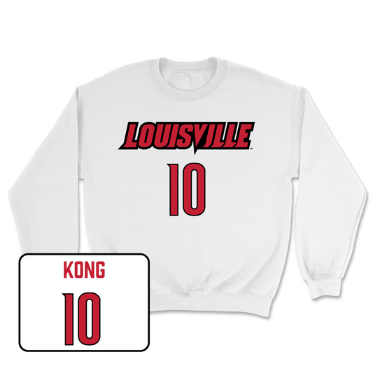 White Women's Volleyball Player Crew Youth Small / Phekran Kong | #10