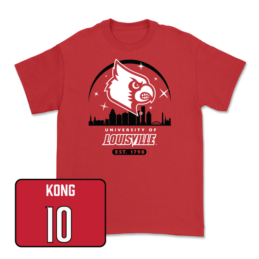 Red Women's Volleyball Skyline Tee Youth Small / Phekran Kong | #10
