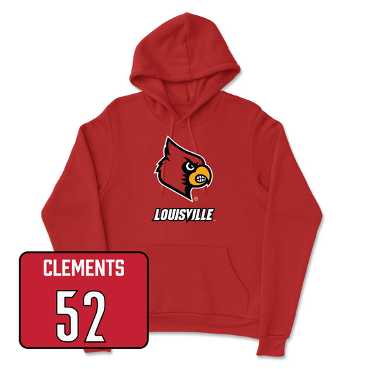 Red Football Louie Hoodie Youth Small / Saadiq Clements | #52