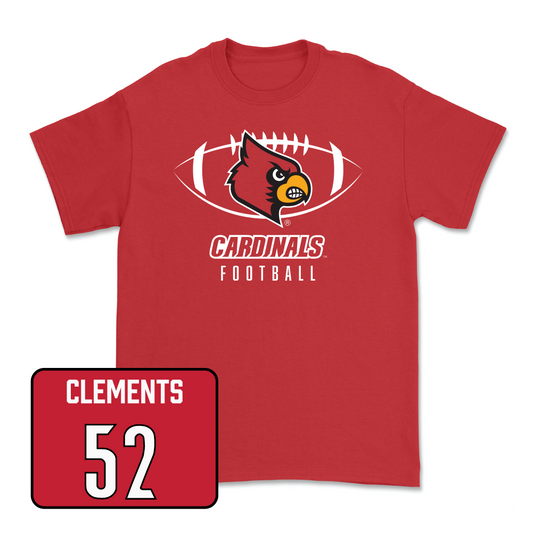 Red Football Gridiron Tee Youth Small / Saadiq Clements | #52