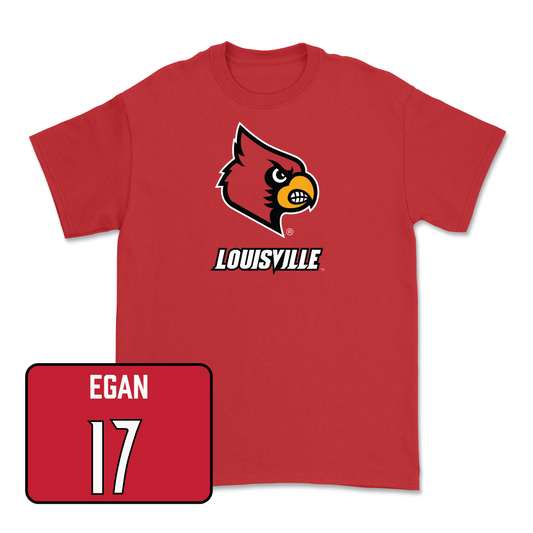 Red Football Louie Tee Youth Small / Travis Egan | #17