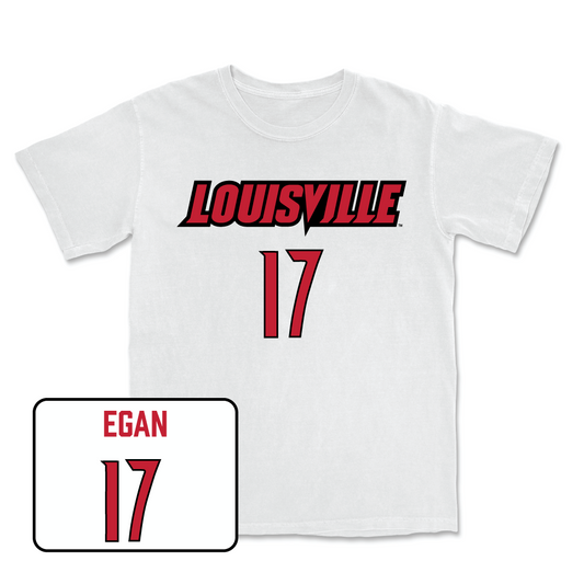 White Football Player Comfort Colors Tee Youth Small / Travis Egan | #17