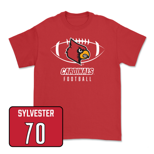 Red Football Gridiron Tee Youth Small / Trevonte Sylvester | #70
