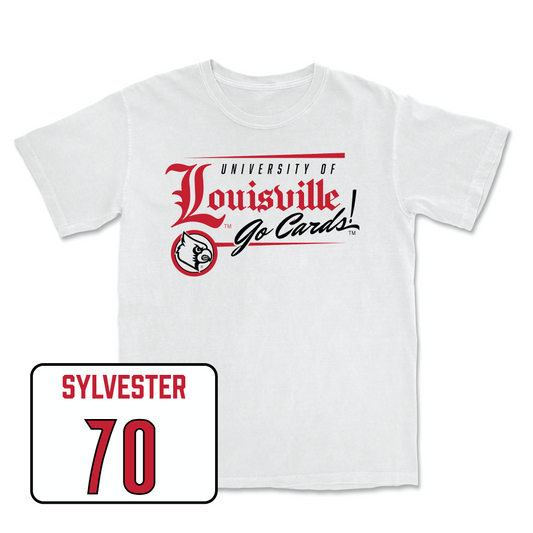 White Football Headline Comfort Colors Tee Youth Small / Trevonte Sylvester | #70