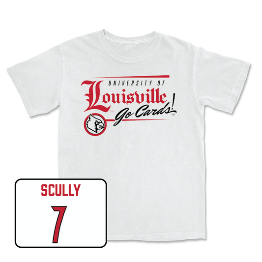 Women's Lacrosse White Headline Comfort Colors Tee - Abby Scully