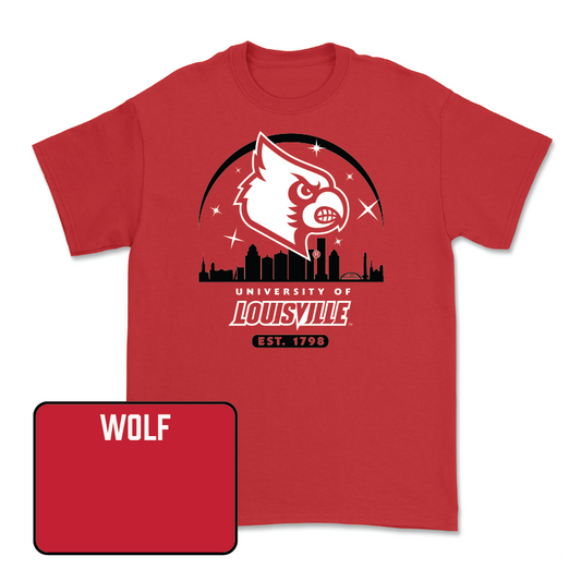 Red Track & Field Skyline Tee  - Spenser Wolf