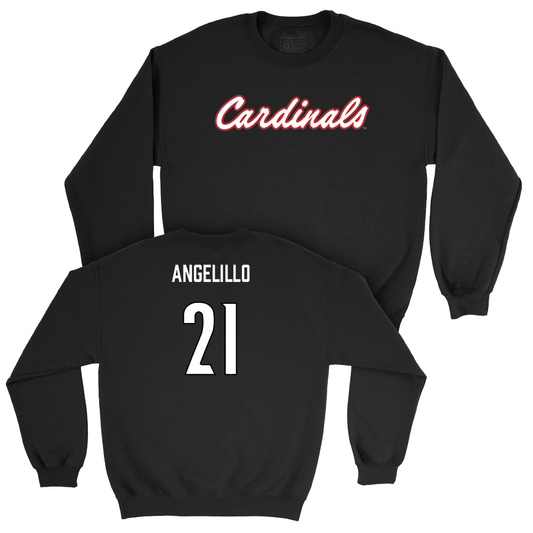 Women's Soccer Black Script Crew  - Gianna Angelillo