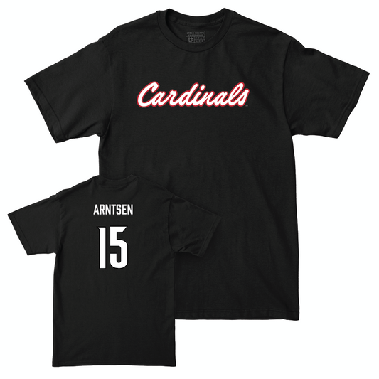 Men's Soccer Black Script Tee  - Ola Arntsen