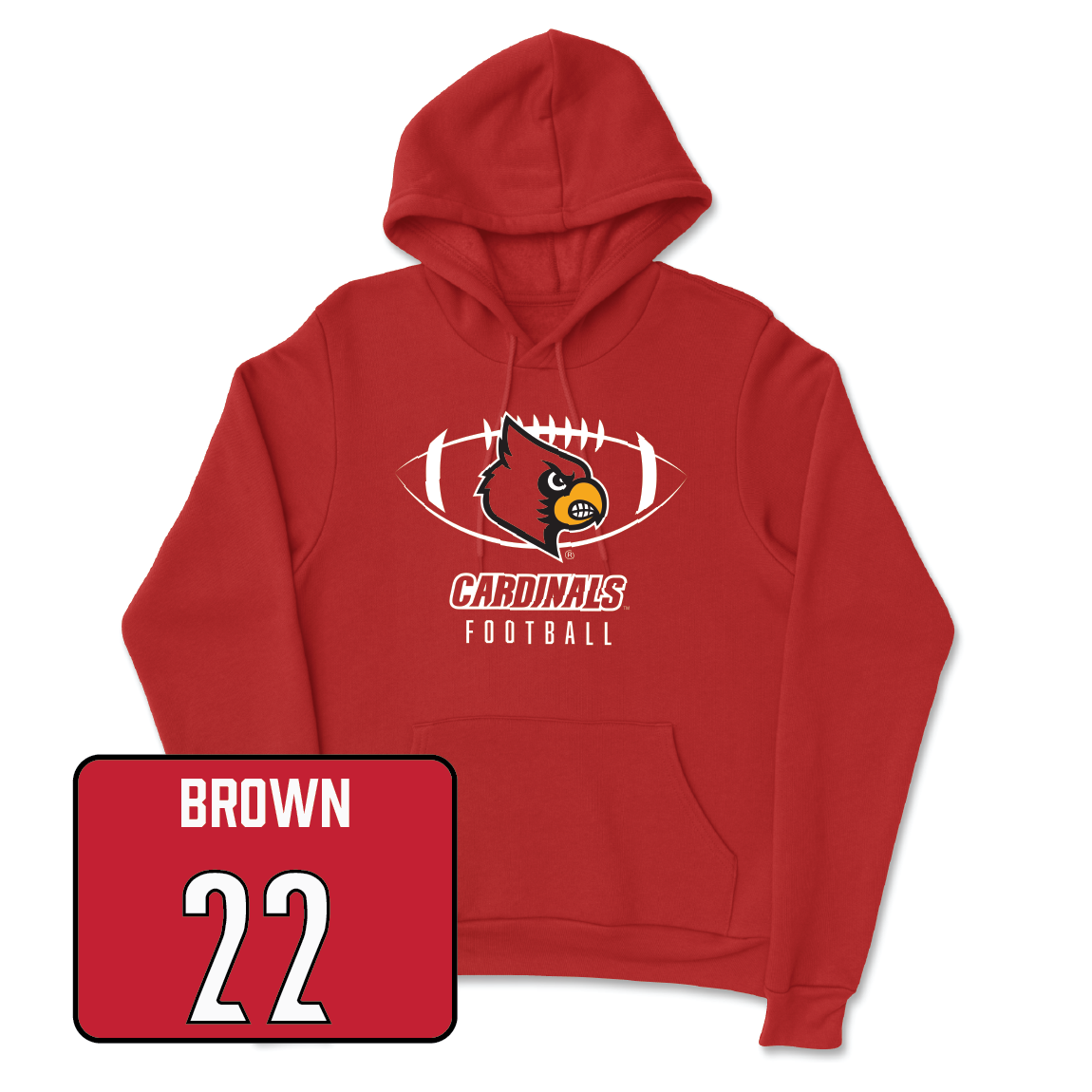 Red Football Gridiron Hoodie - Keyjuan Brown