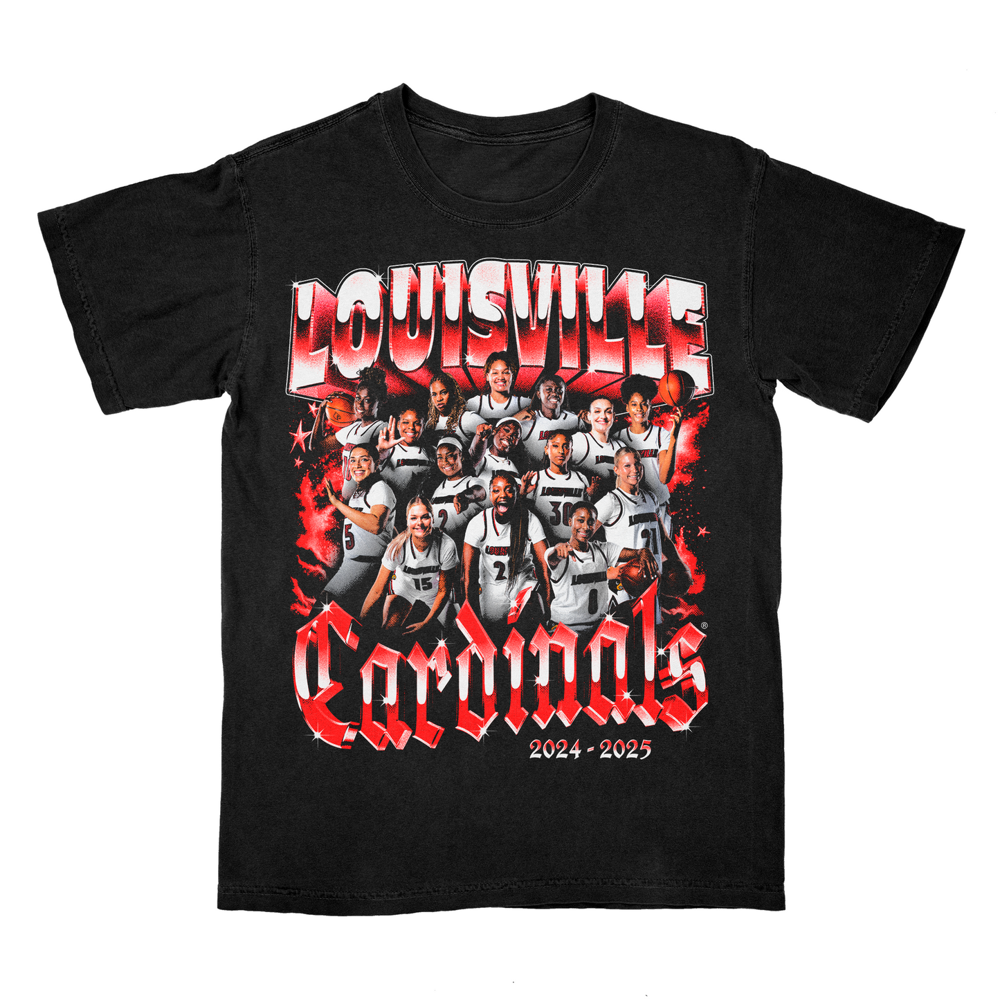 EXCLUSIVE RELEASE:  Louisville Women's Basketball Team Black Tee