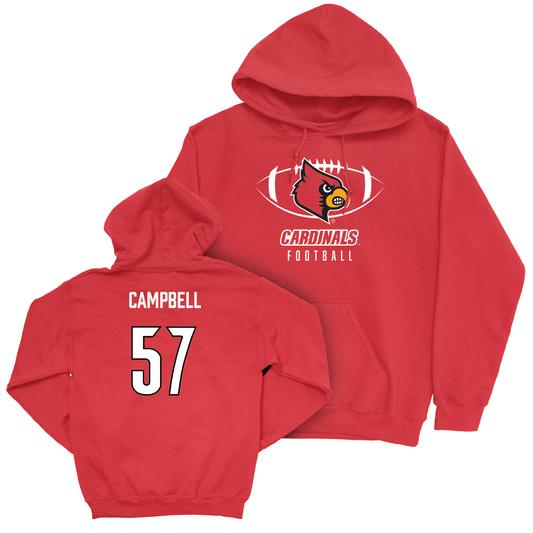 Red Football Gridiron Hoodie    - MJ Campbell