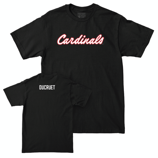 Men's Tennis Black Script Tee  - Adrien Ducruet