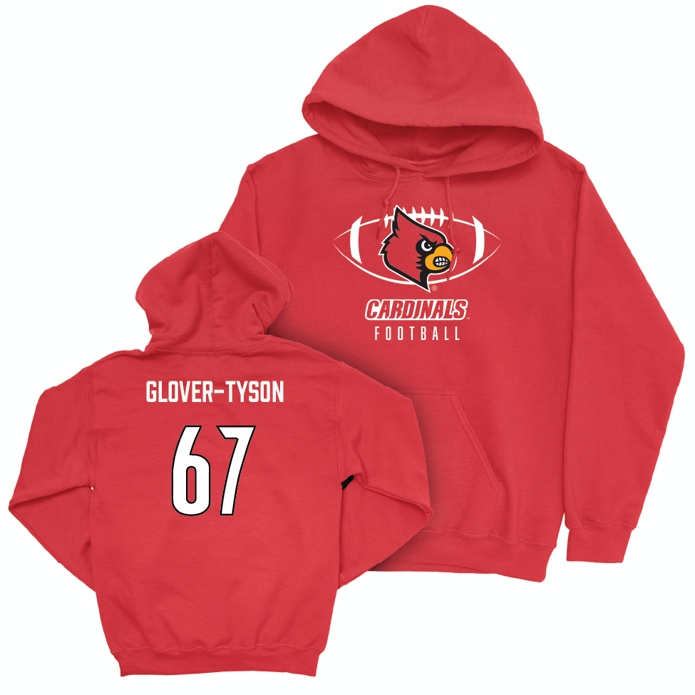 Red Football Gridiron Hoodie    - James Glover-Tyson