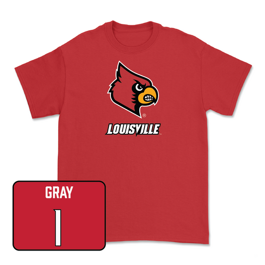 Red Softball Louie Tee - Brooke Gray