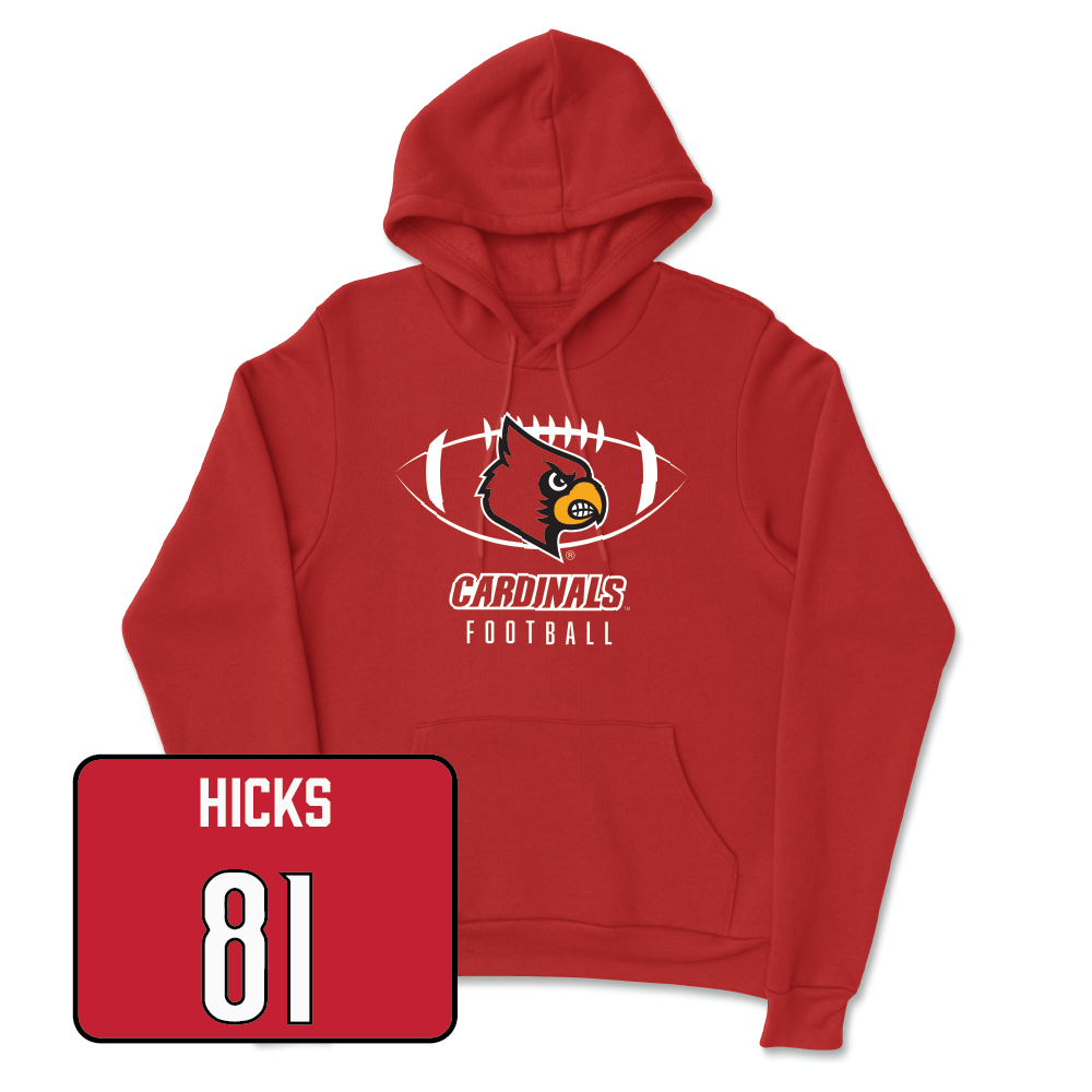 Red Football Gridiron Hoodie - Cataurus Hicks