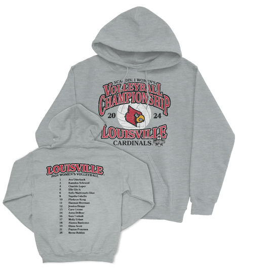 Louisville Women's Volleyball 2024 Championship Weekend Sport Grey Hoodie