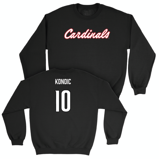 Men's Soccer Black Script Crew  - Leon Kondic