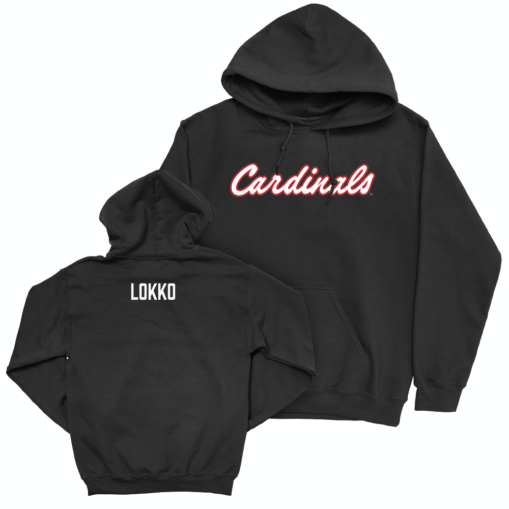 Men's Tennis Black Script Hoodie  - Russell Lokko