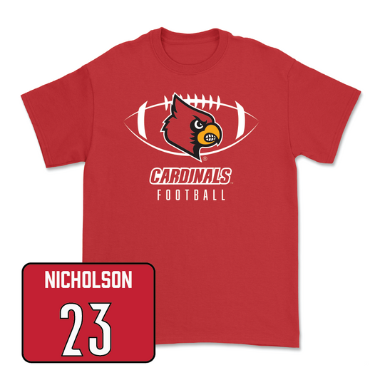 Red Football Gridiron Tee   - Tahveon Nicholson