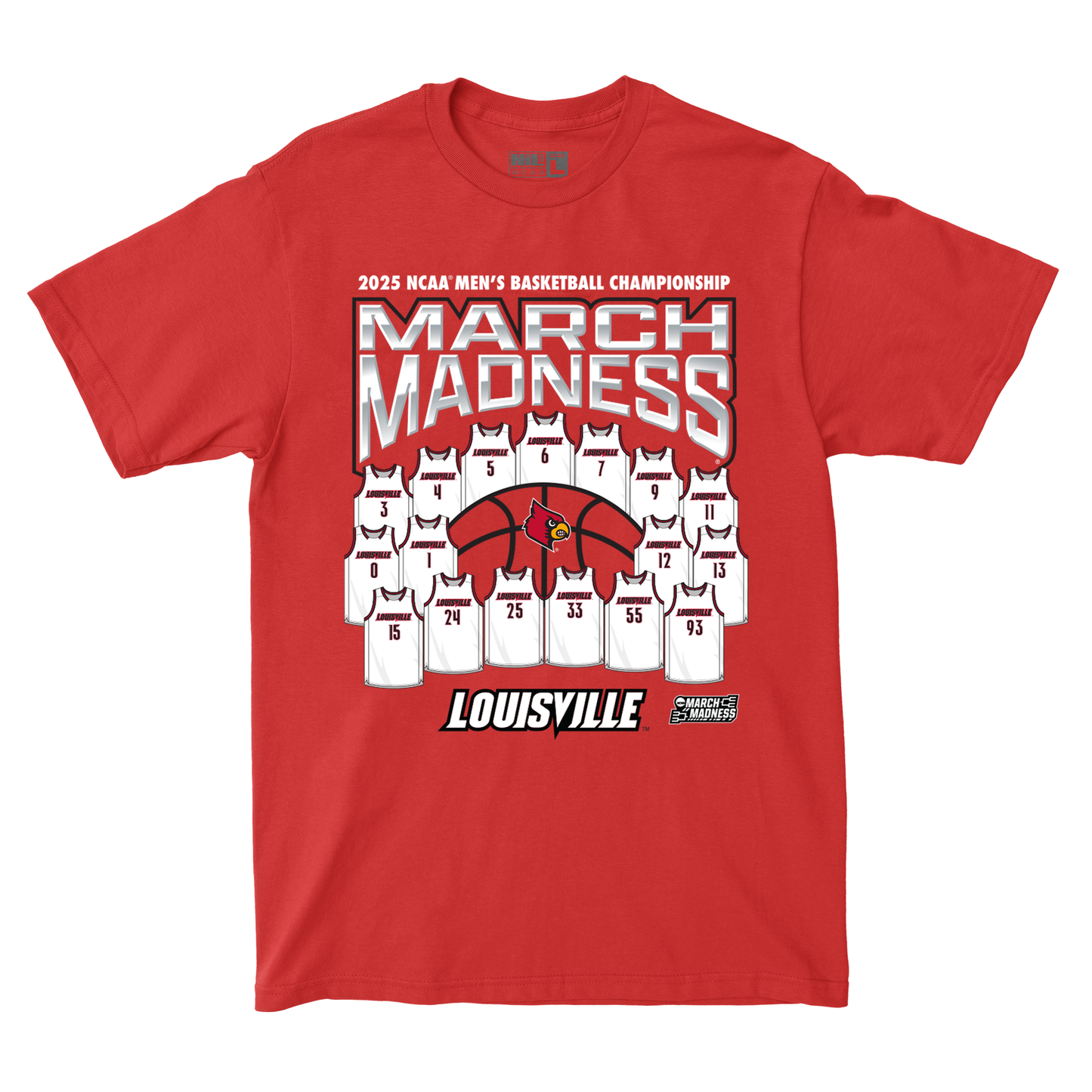 Louisville Men's Basketball Jersey Madness Tee