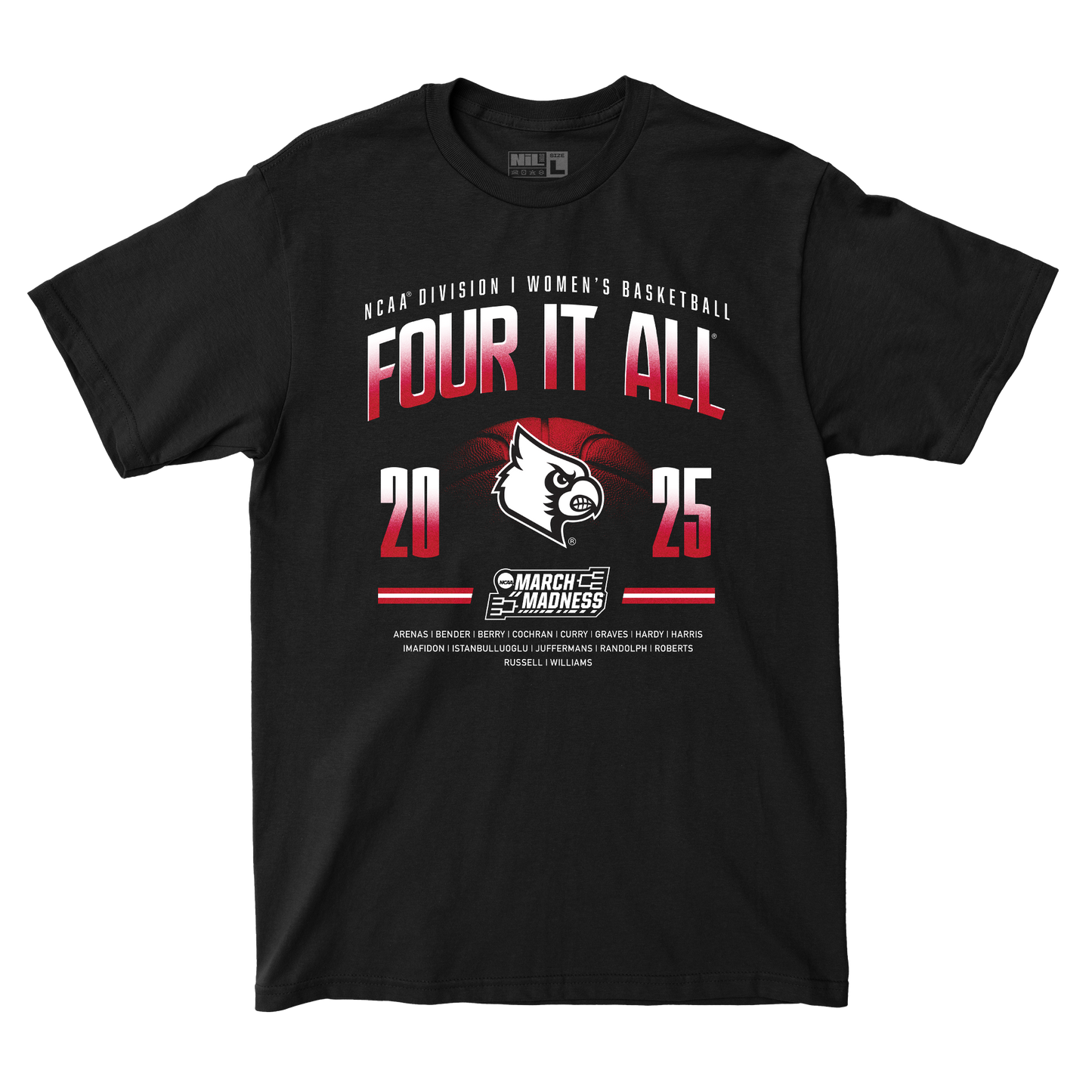 Louisville Women's Basketball Four It All Tee