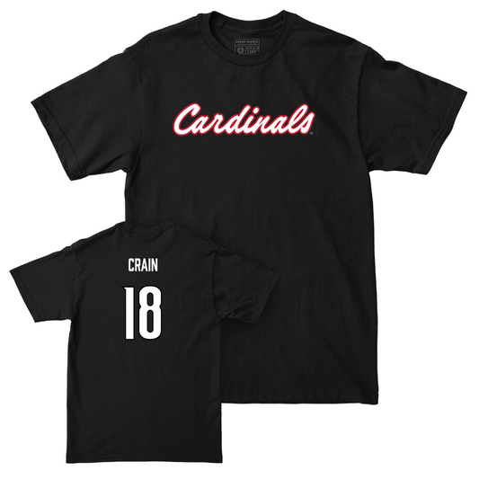 Baseball Black Script Tee   - Griffin Crain